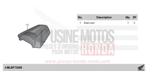 KIT,SEAT COWL *GRAY* CB750AS de 2025